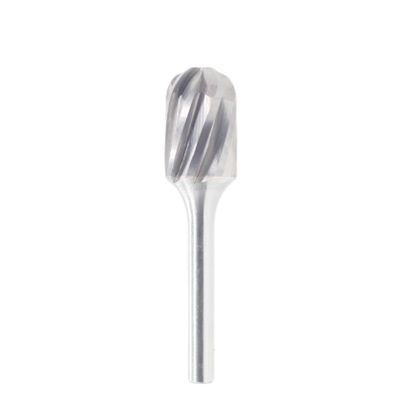 Frez z węglika spiekanego w kształcie litery C, aluminiowa, 12mm*25mm, z trzpieniem 6mm. Frezy obrotowe z węglika spiekanego, walcowe z zaokrąglonym czołem.
