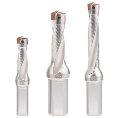 Dobra cena. 3D indeksowalny Tungsten Carbide Bits Cnc Deep Hole Drilling Steel Spiral Flute w sieci