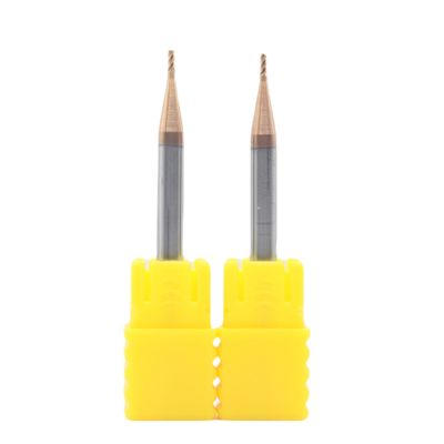 2mm Dia 2*5*4*50 TiSiN Coated 4 Flute Carbide Square End Mill for Carbon Steel Alloy Steel Cast Iron