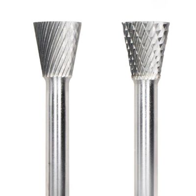 Jednorazowy cięcie Typ N Inverted Cone Carbide Burr 6mm Środek średnicy 19mm Środek średnicy głowy Profil powierzchni obróbki obrabiarkę